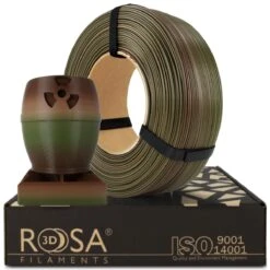 Rosa3D - PLA Rainbow - Arc-en-ciel Camouflage (Multicolour Army Forest) - 1,75 Mm - 1 Kg Refill