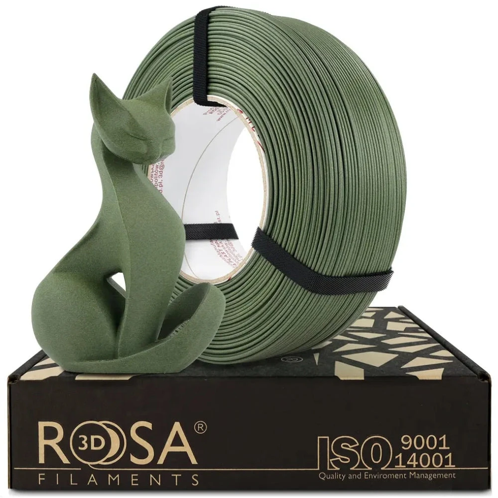 Rosa3D - PLA-CF - Vert Olive Mat (Matt Olive Green) - 1,75 Mm - 1 Kg Refill 1 Rosa3D - PLA-CF - Vert Olive Mat (Matt Olive Green) - 1,75 Mm - 1 Kg Refill