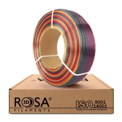 Rosa3D - PLA Rainbow - Arc-en-ciel Tropical (Multicolour Silk Tropical) - 1,75 Mm - 1 Kg Refill
