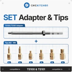 CNC Kitchen - Pannes à Souder + Adaptateur Pour TS100 Et TS101 - 7 Pièces