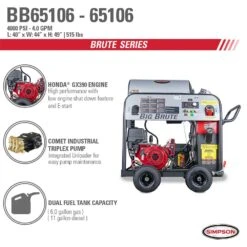 SIMPSON BB65105 4,000-Psi 4.0-Gpm Pressure Washer Big Brute By VANGUARD - 65105 -3D Prima Boutique SPN 65105 6