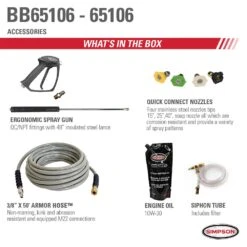 SIMPSON BB65106 4,000-Psi 4.0-Gpm Pressure Washer Big Brute By HONDA - 65106 -3D Prima Boutique SPN 65106 3