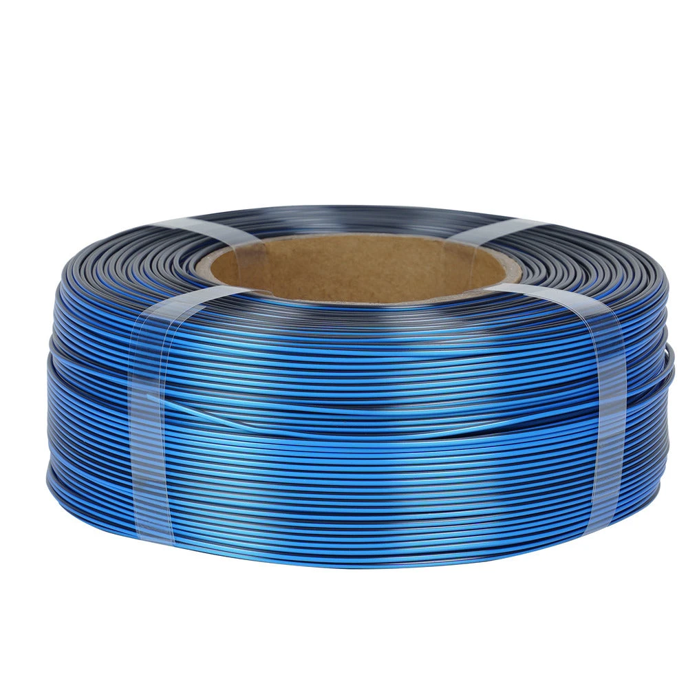 R3D - Silk Dual Color - Noir & Bleu (Black-Blue) - 1,75 Mm - 1 Kg Refill 2 R3D - Silk Dual Color - Noir & Bleu (Black-Blue) - 1,75 Mm - 1 Kg Refill – Image 2