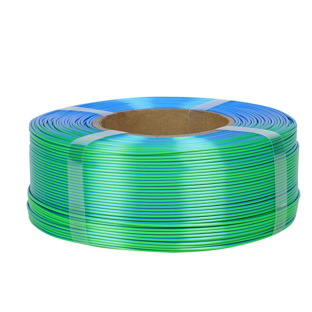 R3D - Silk Dual Color - Bleu & Vert (Blue-Green) - 1,75 Mm - 1 Kg Refill 2 R3D - Silk Dual Color - Bleu & Vert (Blue-Green) - 1,75 Mm - 1 Kg Refill – Image 2