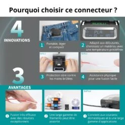 Sunlu - Mega Combo Filament Connector FC01 Fusion Splicer + Sachet PTFE (≈400pcs) -3D Prima Boutique Sunlu Connecteur de filament FC01 5 1