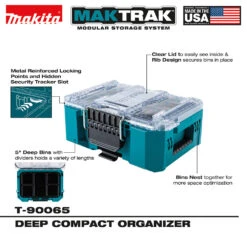 Makita T-90065 MAKTRAK Deep Compact Organizer W/ 5 Organizer Bins -3D Prima Boutique T 90065 hash escaped 3