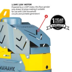 Tomahawk Power TGDR10 10" Electric Concrete Grinder W/ 1.5 HP Motor -3D Prima Boutique THP TGDR10 hash escaped 3