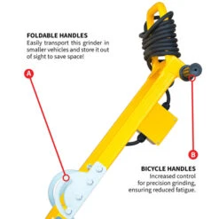 Tomahawk Power TGDR10 10" Electric Concrete Grinder W/ 1.5 HP Motor -3D Prima Boutique THP TGDR10 hash escaped 6