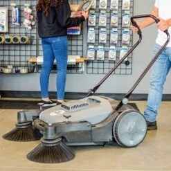 Tomahawk Power TOS38 38" Walk Behind Push Sweeper W/ Triple Power Side Brooms -3D Prima Boutique THP TOS38 11