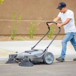 Tomahawk Power TOS38 38" Walk Behind Push Sweeper W/ Triple Power Side Brooms -3D Prima Boutique THP TOS38 12