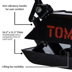 Tomahawk Power TPC80 6 HP CH260 Kohler Vibratory Plate Soil Compactor Tamper -3D Prima Boutique THP TPC80 4