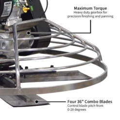 Tomahawk Power TPT36K 6-HP 36" Concrete Gasoline Power Trowel Edger W/ Float Pan -3D Prima Boutique THP TPT36K 6