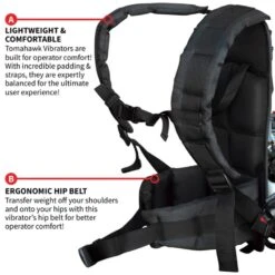 Tomahawk Power TVIBH+TVW10-P 1.6 HP Honda Concrete Vibrator W/ 10' Whip Backpack -3D Prima Boutique THP TVIBH TVW10 P 6