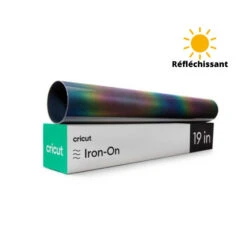 Cricut - Flex Thermocollant Réfléchissant UV - Arc-en-ciel - 30 X 48 Cm
