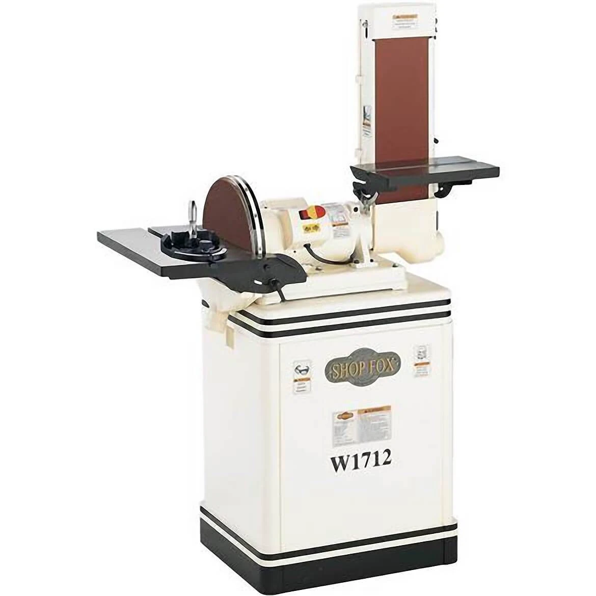 Shop Fox W1712 6" 1-1/2 HP Heavy Duty Combination Sander W/ 6 Belt 12 Disk 1 Shop Fox W1712 6" 1-1/2 HP Heavy Duty Combination Sander W/ 6 Belt 12 Disk