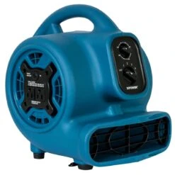 XPower P-260AT 115-Volt 1/4 HP 800-Cfm Scented Air Mover W/ Outlets, Blue