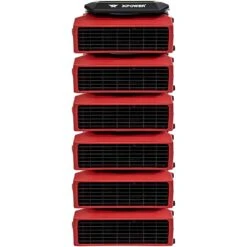 XPOWER PL-700A-Red 1/3 HP 1050 CFM 3 Speed Low Profile Air Mover Fan -3D Prima Boutique XPR PL 700A Red 3