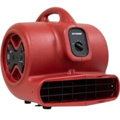 Xpower X-600A-Red 1/3 HP Air Mover W/ Built-In Power Outlets - Red