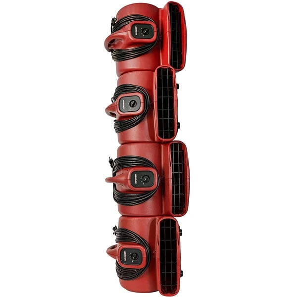 Xpower X-600A-Red 1/3 HP Air Mover W/ Built-In Power Outlets - Red 3 Xpower X-600A-Red 1/3 HP Air Mover W/ Built-In Power Outlets - Red – Image 3