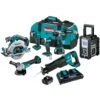 Makita XT707PT 18V LXT Li-Ion Brushless Cordless 7 Tool Combo 5.0 Ah Kit