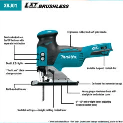 Makita XVJ01Z 18V LXT Lithium Brushless Cordless Barrel Grip Jig Saw - Bare Tool -3D Prima Boutique XVJ01Z 8