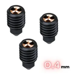 Zimple3D - Bambu Lab Série P1/X1 - Buse Acier Trempé 0,4 Mm (Nozzle) - Lot De 3