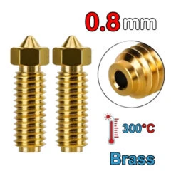 Zimple3D - Anycubic Kobra 3 - Lot De 2 Buses Laiton - 0.8 Mm