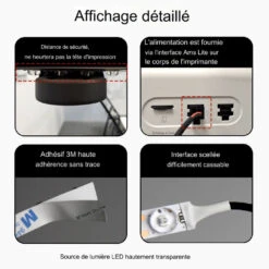 Zimple - Mini Lampe LED Pour Bambu Lab A1 Combo -3D Prima Boutique Zimple Mini Lampe LED pour Bambu Lab A1 series 3