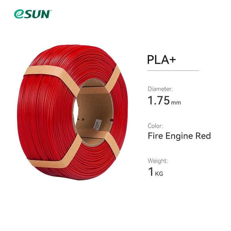 ESun - PLA+ - Rouge Pompier (Fire Engine Red) - 1,75 Mm - 1 Kg Refill 1 ESun - PLA+ - Rouge Pompier (Fire Engine Red) - 1,75 Mm - 1 Kg Refill