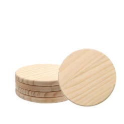 MissKraft - 5 Sous-verre En Bois - 10 Cm