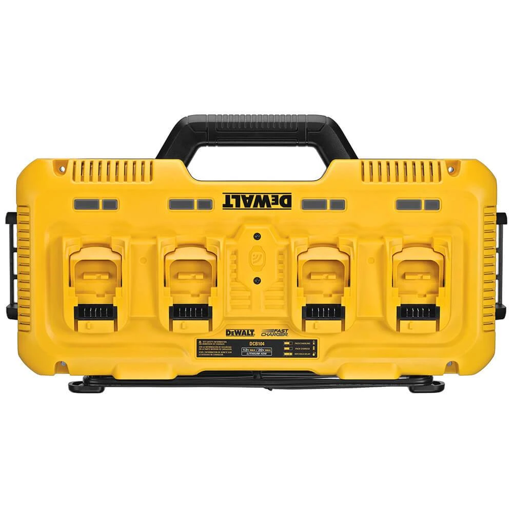 DeWALT DCB104 4 Port Durable Multiport Recharging Simultaneous Fast Charger 3 DeWALT DCB104 4 Port Durable Multiport Recharging Simultaneous Fast Charger – Image 3