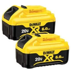 DeWALT DCB206-2 20V 6 Ah MAX Premium Lithium Ion Battery Pack - 2Pk