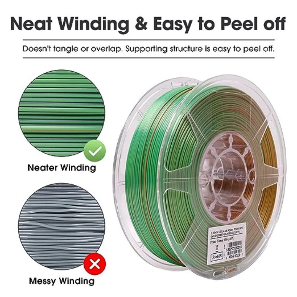 ESun - ESilk-PLA Mystic - Cuivre/Violet/Vert (Copper Purple Green) 1,75 Mm - 1 Kg 7 ESun - ESilk-PLA Mystic - Cuivre/Violet/Vert (Copper Purple Green) 1,75 Mm - 1 Kg – Image 7