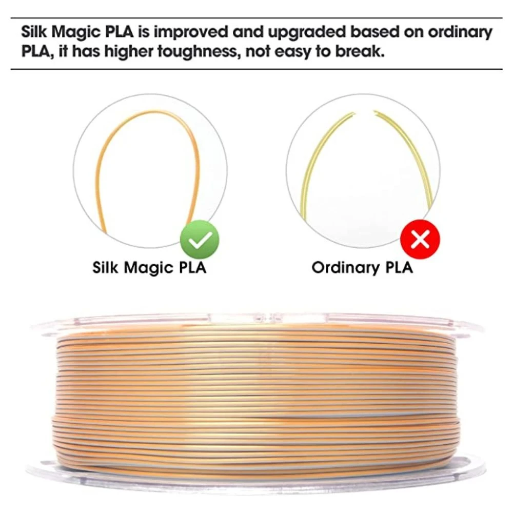 ESun - ESilk-PLA Magic - Or Argent (Gold Silver) 1,75 Mm - 1 Kg 7 ESun - ESilk-PLA Magic - Or Argent (Gold Silver) 1,75 Mm - 1 Kg – Image 7