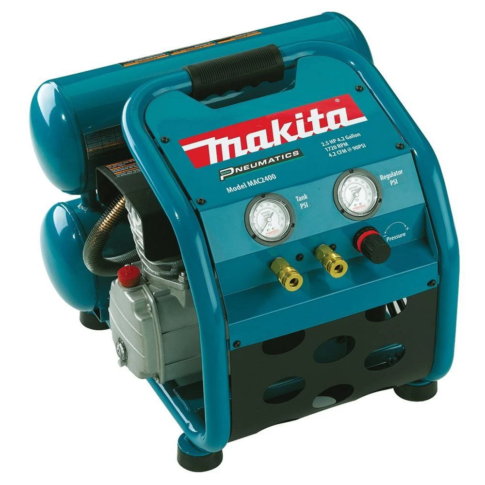 Makita MAC2400 2.5 Hp Cast Iron Roll-Cage Big Bore Air Compressor 1 Makita MAC2400 2.5 Hp Cast Iron Roll-Cage Big Bore Air Compressor