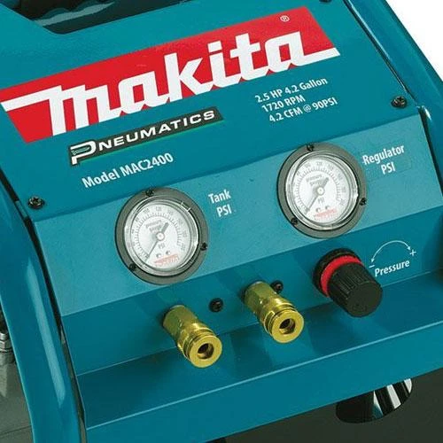 Makita MAC2400 2.5 Hp Cast Iron Roll-Cage Big Bore Air Compressor 2 Makita MAC2400 2.5 Hp Cast Iron Roll-Cage Big Bore Air Compressor – Image 2