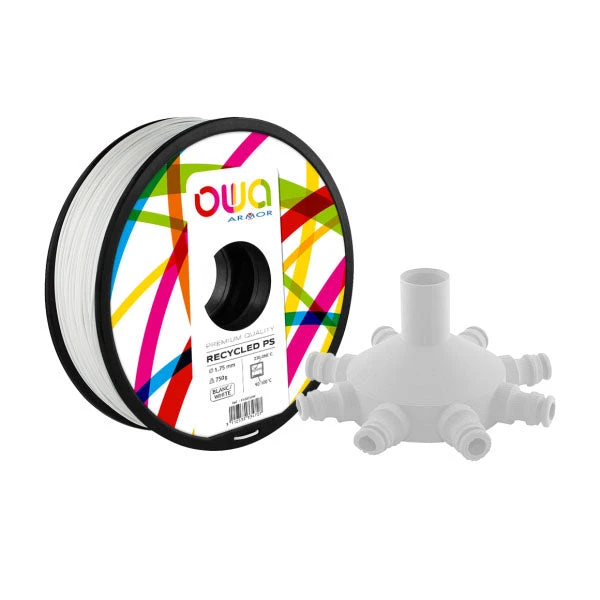 Owa - PS Recyclé - Blanc (White) - 1.75 Mm - 750 G 2 Owa - PS Recyclé - Blanc (White) - 1.75 Mm - 750 G – Image 2