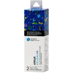 Cricut - Infusible Ink - 2 Feuilles - Blue Paint Splash - 11 X 30 Cm