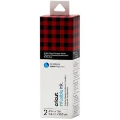 Cricut - 2 Feuilles De Transfert Avec Motifs Infusible Ink - Buffalo Check - (11,4x30,5cm)