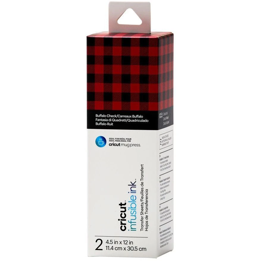 Cricut - 2 Feuilles De Transfert Avec Motifs Infusible Ink - Buffalo Check - (11,4x30,5cm) 1 Cricut - 2 Feuilles De Transfert Avec Motifs Infusible Ink - Buffalo Check - (11,4x30,5cm)