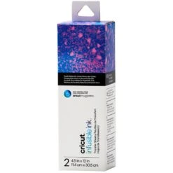 Cricut - Infusible Ink - 2 Feuilles- Purple Watersplash - 11 X 30 Cm