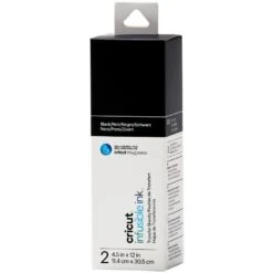 Cricut - 2 Feuilles De Transfert Infusible Ink - Noir - (11,4x30,5cm)