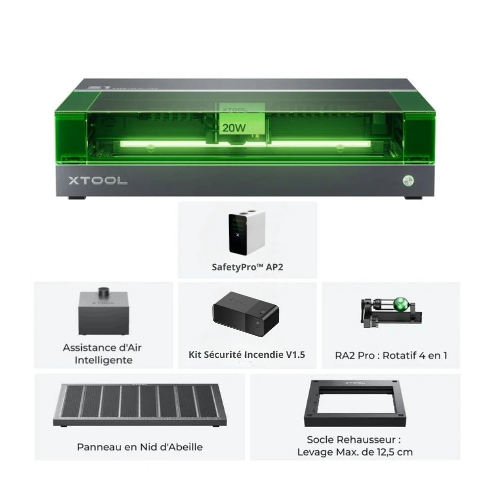 XTool - S1 20W - Kit Complet