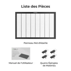 XTool - S1 - Panneau Nid D'Abeille -3D Prima Boutique xTool S1 Panneau Nid d Abeille 4