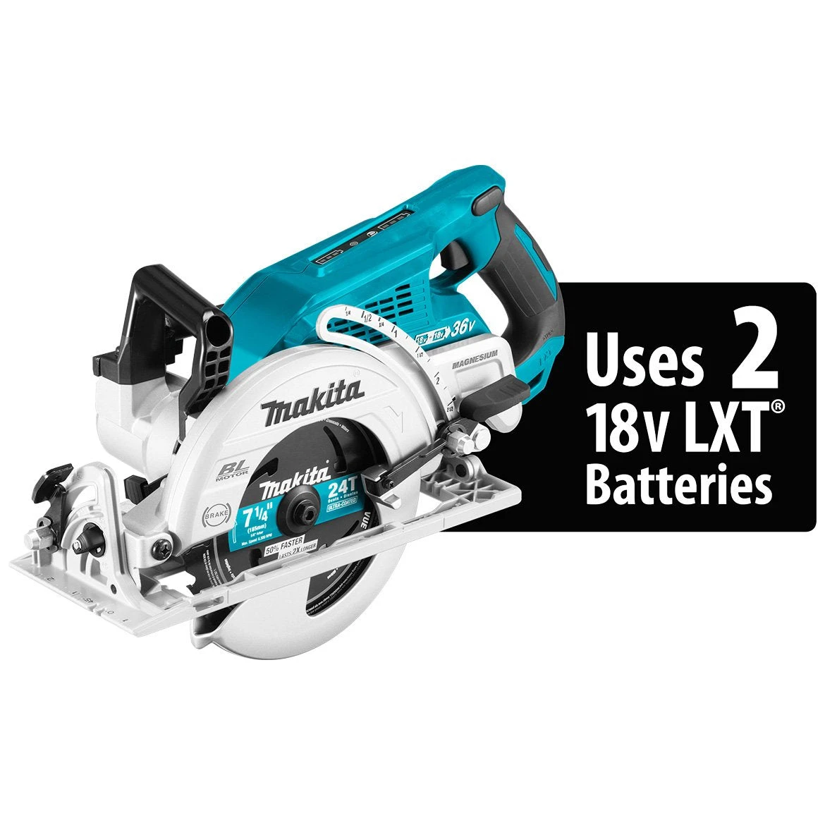 Makita XSR01Z 36-Volt 7-1/4-Inch X2 LXT Rear Handle Circular Saw - Bare Tool 2 Makita XSR01Z 36-Volt 7-1/4-Inch X2 LXT Rear Handle Circular Saw - Bare Tool – Image 2